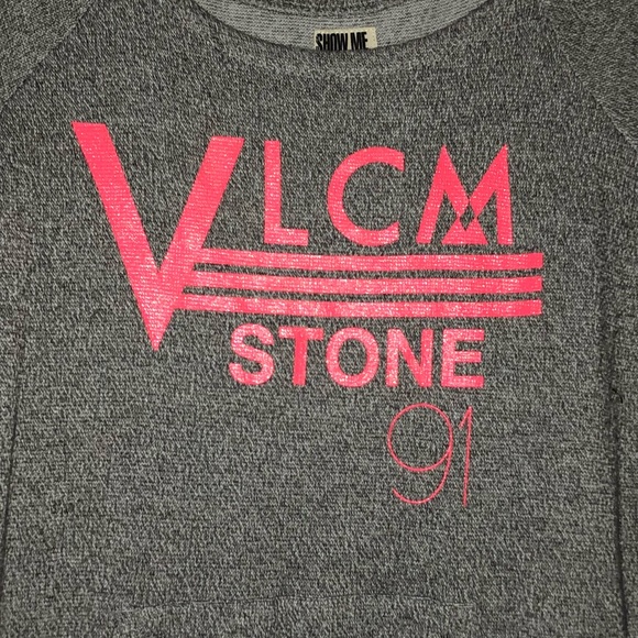 “Volcom Stone 91” Grey Scoop Neck Sweater - Picture 2 of 4
